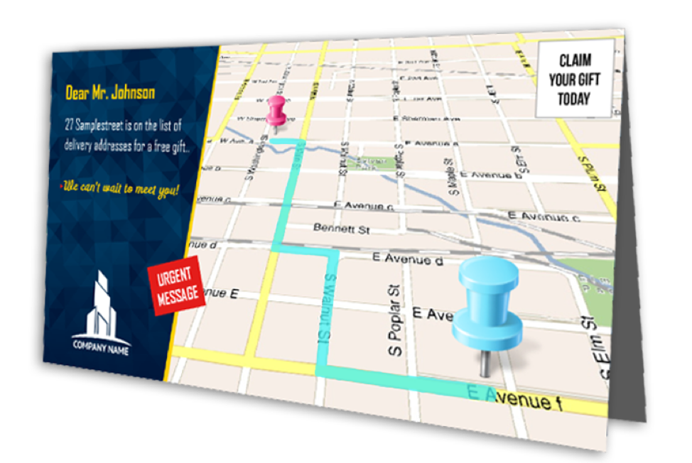 Direct mail with a map